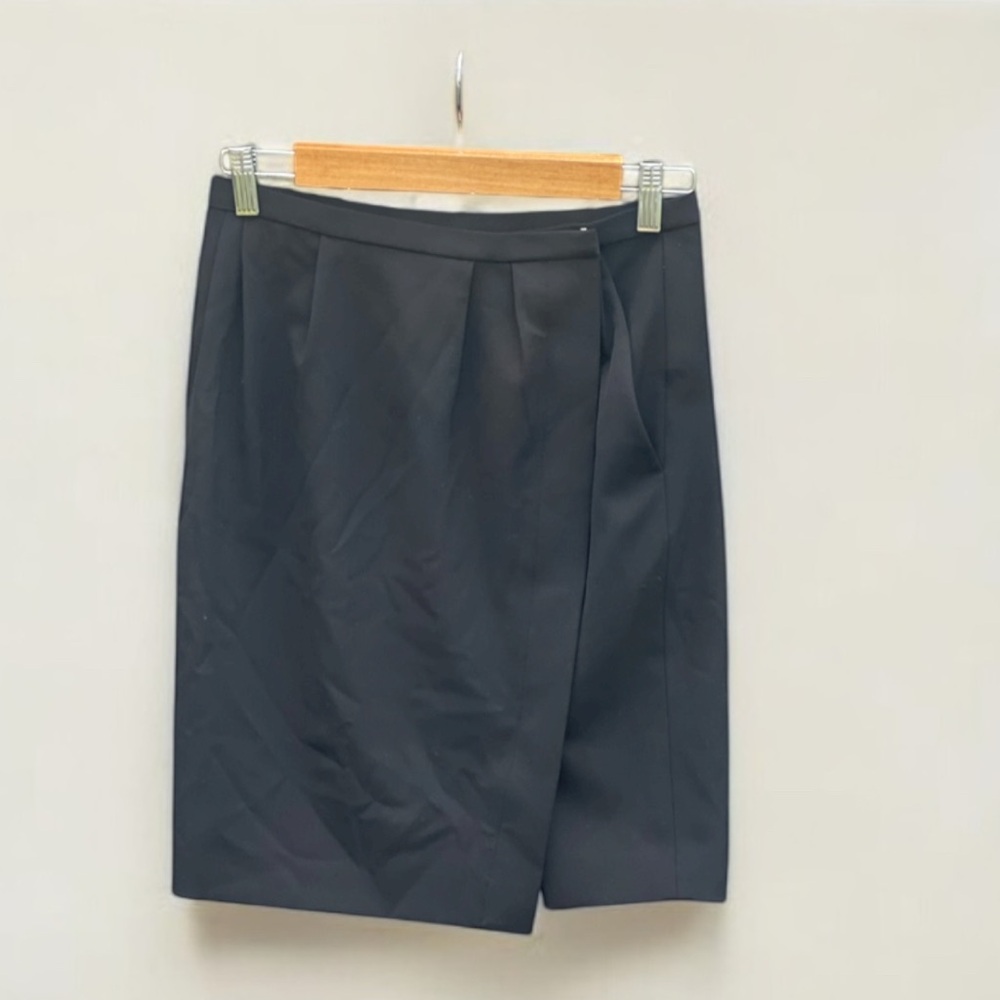 Theory The Polly Wool Twill Black Skirt